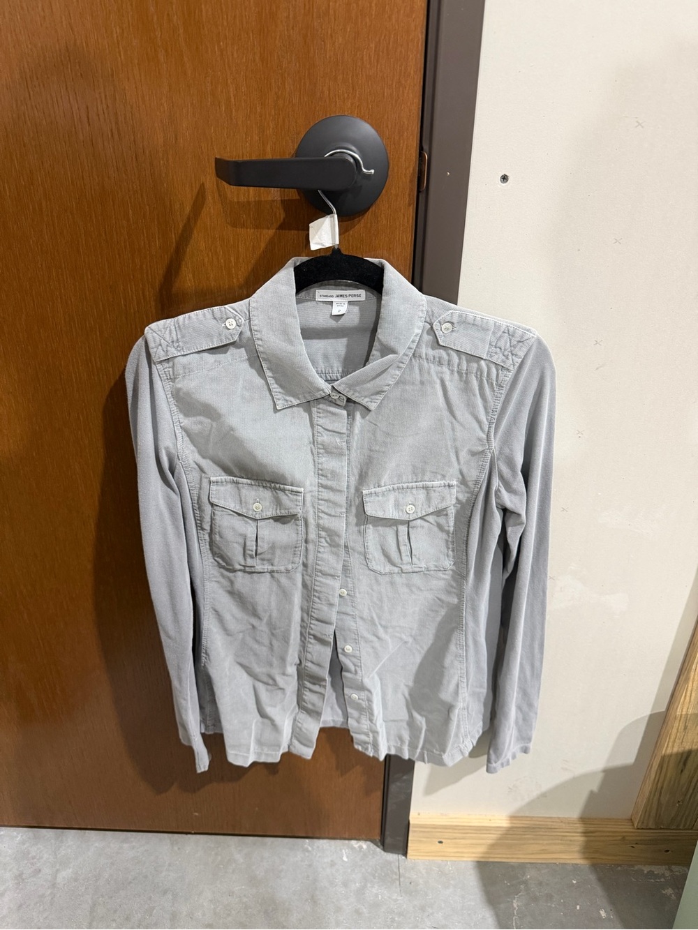 James Perse Light Gray Button-Down Kids Shirt